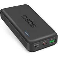 SBS Powerbank mit 20000 mAh und Power Delivery 45 W, 20000 mAh, Adaptive Fast Charging, 45 W, Schwarz