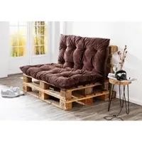 Bella Casa Chillkissen 2er Pack, ca. 70 x 120 cm, Braun