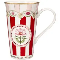 MamboCat Flowery Jumbobecher Porzellan 440 ml floral große Tasse Tee Cappuccino Kaffee