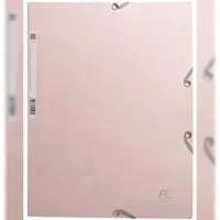 Exacompta 55274E 25x Sammelmappe mit Gummizug und 3 Klappen, Colorspan 400g, 24x32cm, Skandi - Nude