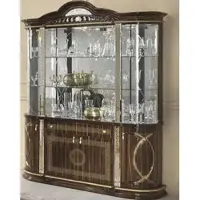 Casa Padrino Luxus Barock Vitrine Braun / Gold 163 x H. 217 cm - Barock Möbel - Made in Italy