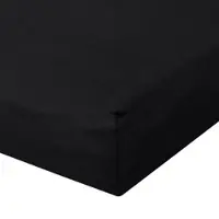 BETTWARENSHOP Spannbettlaken-Set für Carthago 6-teilig Chic C Line Ultra-Stretch Jersey | schwarz - schwarz