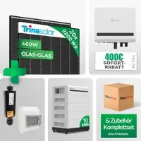 Trina Solar 9,2kw PV-Komplettanlage mit 10 kWh Speicher Trina Vertex S+ 460W Black Frame Notstrom Netzunabhängig - Preis inkl. MwSt. gem. § 12 Abs. 3 UStG