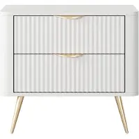 Vente-unique Nachttisch Elonaria Weiß 63.2 cm