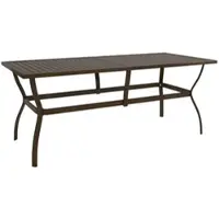 Furnicato Gartentisch Braun 190x80x72 Cm Stahl