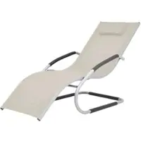 Furnicato Sonnenliege Mit Kissen Aluminium Und Textilene Creme