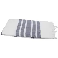 My Hamam Hamamtuch Handtuch Badetuch & Saunatuch "Fisch" weiß marineblau