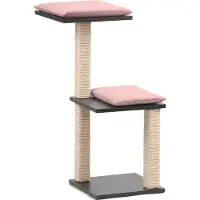 Silvio Design Katzenbaum 'Jaimie', anthrazit, Kissen in rosa
