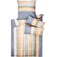 Dyckhoff Bettwäsche grau-apricot 1x 135x200 cm + 1x 80x80 cm