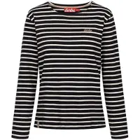 Derbe Longsleeve in Schwarz/ Weiß - XL