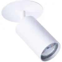 ARTE LAMP Deckenstrahler Weiß, 1-flammig, auch als Wandspot, Cefeo, GU10 bis 35 W, für Wohnzimmer & Flur, 5,5 x 5,5 x 16,5 cm, A3214PL-1WH