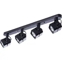 ARTE LAMP Hängelampe mit schwarzen 4 Lampenfassungen und -schirm – Deckenlampe für Küche – Deckenleuchte – Hängeleuchte LED mit Kabel.Size:4