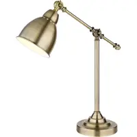 ARTE LAMP LED-Schreibtischlampe für Büro – weiße Metallfassung und -lampenschirm – mit Kabel und Stecker für die Steckdose.Color:Bronze