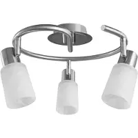 ARTE LAMP Deckenlampe - LED Deckenleuchte - Deckenstrahler mit bronzefarbener Metall-Lampenfassung, Lampenschirm aus weißem Glas - Wohnzimmerlampe Decke.Size:CAVALLETTA 2