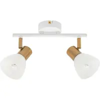 ARTE LAMP Deckenlampe – Deckenleuchte für Küche – Hängeleuchte LED mit Kabel und für zwei Glühbirnen – Hängelampe mit weißen Lampenfassungen und -schirm