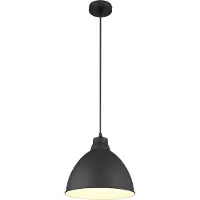 ARTE LAMP Hängelampe – Deckenleuchte für Wohnzimmer mit weißer Metall-Lampenfassung und Lampenschirm – Hängeleuchte LED mit Kabel.Color:Schwarz,Size:Länge 1