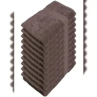 Miamar Handtuch Handtücher Gästetuch Gästetücher 10er Set 30 x 50 cm Walnuss