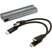 LC-Power LC-M2-C-MULTI-3, SSD-Gehäuse, M.2, M.2, USB Anschluss, Anthrazit