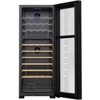 Klarstein Bovella 55 Duo+ Weinkühlschrank | 2-in-1 | 55 Flaschen | 2 Zonen | 9 Regale | Touch Schwarz