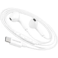 Avizar Mayaxess, USB-C Kopfhörer mit Mikrofon für Galaxy S23 Plus, Weiß