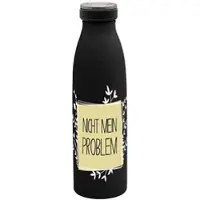 GEDA LABELS Isolierflasche Nicht mein Problem in Schwarz - 500 ml | Gr.: onesize