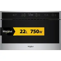 Whirlpool WMN461BXF, Integriert, Solo-Mikrowelle, 22 l, 750 W, Eingebautes Display, Tasten