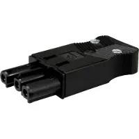 ADELS-CONTACT 17712 Netz-Steckverbinder Buchse, gerade Gesamtpolzahl: 3 + PE 20 A Schwarz 200 St. Piece