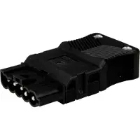 ADELS-CONTACT 22825 Netz-Steckverbinder Stecker, gerade Gesamtpolzahl: 5 + PE 16 A Schwarz 100 St. Piece