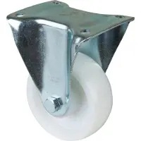 BS Rollen Schwerlast-Bockrolle B10 Durchmesser 125mm Tragfähigkeit 600kg PA-Rad naturfarben Platte 138x110mm - N110.B10.127