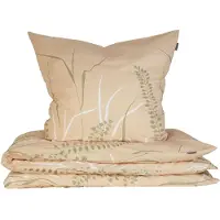 Schiesser Bettwäscheset Annic | Floral | Renforcé | 2-teilig | 100% Baumwolle | Angenehm weich & glatt | YKK-Reißverschluss | 135x200 cm + 80x80 cm | Sand
