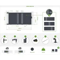 Casanoov Elektrisches Schiebetor Giona 350x160cm Aluminium Grau & Motorisierung Ranger C300