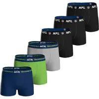 NFL Herren Boxershorts, 6er Pack - Teams, Boxers, Football, Logo, Baumwollmischung