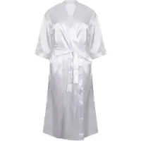Towel city - Morgenmantel für Damen, Satin (Weiß)