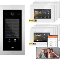 Balter EVO HD Touch 7 Silber/Weiß 4x7" +4x7" WiFi Video Türsprechanlage bis 1000 Familienhaus