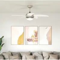vidaXL Deckenventilator mit Licht und Fernbedienung – 110 cm weiß