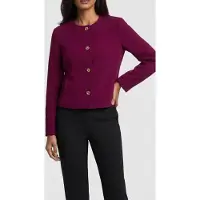 Calvin Klein Eu Stretch Crepe Jacket Berry Glaze Größe: 10 | Blazer Outlet | Damen