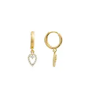 Luxenter Ohrringe aus 18k Gelbgold mit funkelnden Zirkonen - Sarath