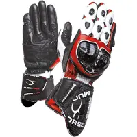 MUGENRACE Bornew Schwarz Weiß Rote Handschuhe Größe M