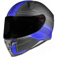Bogotto FF110 Cinder Matt Schwarz Blau Integralhelm Größe L