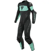 Dainese Imatra Lady Perforated Schwarz Acqua Grün 1-Teiler Kombi Größe 40