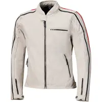 Held Brixham Weiß Rot Schwarz Motorrad Lederjacke Größe 52