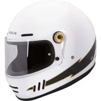 Merlin Revival Vintage Flash Helm, weiß, 2XL (63/64)