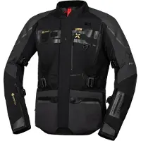 IXS Venture-GTX 1.0 Wasserdichte Schwarz Grau Motorrad Textiljacke