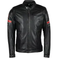 Helstons Elron Leather Rag Schwarz Jacke Größe 2XL