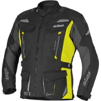 Büse Lago 3 Motorrad Textiljacke, schwarz/neon/gelb, 3XL