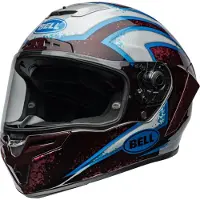 Bell Race Star DLX Flex Xenon Gloss Rot Silber Integralhelm Größe S