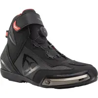 MUGENRACE Woody Perforierte Schwarze Motorradschuhe Größe 40
