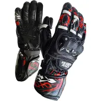 MUGENRACE Moone Sport Schwarz Rote Handschuhe Größe XL