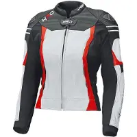 Held Street 3.0 Damen Weiß Rot Motorrad Lederjacke Größe 40