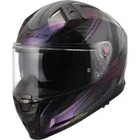 LS2 FF811 Vector II Carbon Savage Helm, schwarz/grau/lila, XL (61/62)